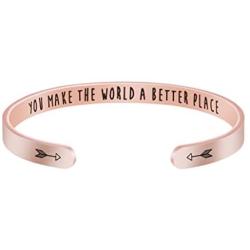 Joycuff Inspirational Bracelet Friendship Gifts for Her Girl Women Daughter Jewelry Best Friend BFF Cuff