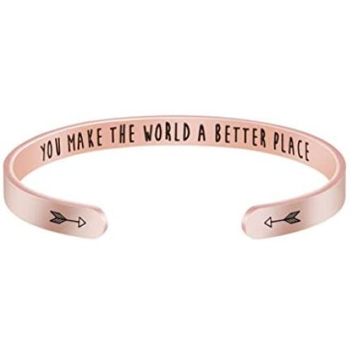 Joycuff Inspirational Bracelet Friendship Gifts for Her Girl Women Daughter Jewelry Best Friend BFF Cuff