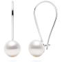 Pearl Drop Dangle Earrings for Women Sterling Silver White Real Freshwater Cultured Pearl Earrings COMOTO Jewelry