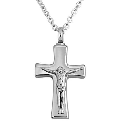 Cool Jewelry Cross Cemation Memorial Urn Pendant for Ashes Keepsake Jewelry