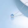 925 Sterling Silver Solitaire Cubic Zirconia Necklace for Women Teen Girls