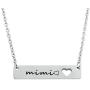 Grandma Gifts Stainless Steel Bar Pendant Necklace for Mimi Nana Gigi Grandmother Jewelry