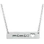 Grandma Gifts Stainless Steel Bar Pendant Necklace for Mimi Nana Gigi Grandmother Jewelry
