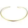 Fashion Must-have Stainless Steel Gold Plated Metal Plain Cuff Chocker Collar Necklace for Women