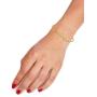 14K Yellow Gold Over Silver Heartbeat Adjustable Bolo Bracelet