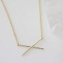 HONEYCAT X Bar Necklace in Gold, Rose Gold, or Silver | Minimalist, Delicate Jewelry