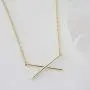 HONEYCAT X Bar Necklace in Gold, Rose Gold, or Silver | Minimalist, Delicate Jewelry HONEYCAT X Bar Necklace in Gold, Rose Gold, or Silver | Minimalist, Delicate Jewelry