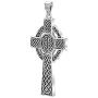 US Jewels New 925 Sterling Silver Irish Celtic Knot Cross Religious Pendant, 43mm