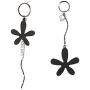 BBL CZ Cubic Zirconia Earrings Metal Flower Shaped Jewelry Long Asymmetry Tassel Dangle Drop Needles Earrings for Women Hypoallergenic Shiny Teardrop Earrings with Gift Box