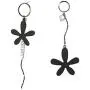 BBL CZ Cubic Zirconia Earrings Metal Flower Shaped Jewelry Long Asymmetry Tassel Dangle Drop Needles Earrings for Women Hypoallergenic Shiny Teardrop Earrings with Gift Box