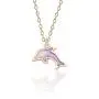 Cute Alloy Dolphin Pendant Necklace Marine Animals Colored Fish Jewelry for Women,Party Favors and Stocking Stuffers for Girl