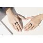 Heartbeat Rings for Couples I Love You Matching Promise Rings Wedding Bands Sets for Him and Her with Box Stainless Steel Comfort Fit