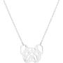Daisies French Bulldog Necklace Geometric Origami Dog Unique Pendants Necklaces Women Animal Jewelry