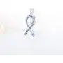 NY Jewelry 925 Sterling Silver Autism Awareness Lettering Ribbon Cage Pendants for Pearl, Pearl Cages for Pearl DIY Jewelry Making