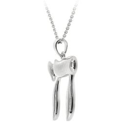 GemStar USA Sterling Silver high Polished Chai Life Necklace