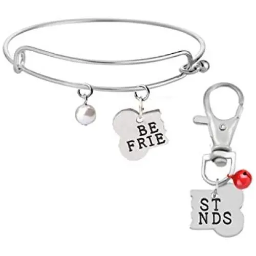 4EAELove Best Friend Bone Necklace Matching Bone BFF Engraved Keychain Collar Dog Human Jewelry Set Pet Lover Gift Rose Gold Plated Stainless Steel