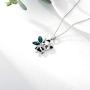 AOBOCO Sterling Silver Cute Animal Heart Pendant Necklace for Women Teen Girls, Embellished with Crystals from Austria