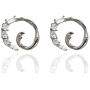 ORDOR 14K black -plated-brass Circle stud Earrings For Women 0.79'' x 0.79''/Silver post/Nickel free/brass, Cubic Zirconia(white color)…