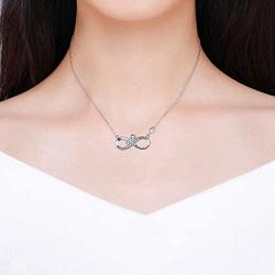 Mother Gifts from Daughter 925 Sterling Silver Infinity Mama Elephant Necklace Jewelry Christmas Birthday Gifts for Mom Women