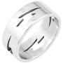 NewZenro Lightning Bolt Ring Stainless Steel Sturdy Chunky Eternity Bands Statement Thick Wide Personalized Stylish Jewelry Gifts Unisex Women Girls Men Promise Finger Ring Size 6 to 9