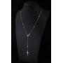 JZMSJF 925 Sterling Silver Faith God in My Heart Infinity Cross Pendant Y Shaped I CAN DO All Things Adjustable Long Chain Sweater Necklace for Women Girls