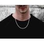 Savlano 925 Sterling Silver 4mm Solid Italian Rope Diamond Cut Twist Link Chain Necklace with Gift Box for Men & Women - Made in Italy