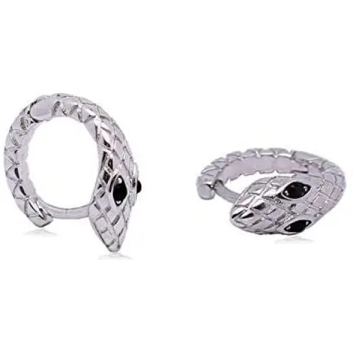 Snake Earrings for Women Hoop Cartilage Huggie Earring Stainless Steel Small Tiny Cuff Tragus 18g Sleeper Piercing Jewelry