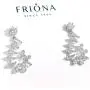 Friona Filigree Alloy 14K Rose-Gold-Silver-Plated-Brass Cubic Zirconia Question Mark Harf Circle Notes Shape Hook Gaff Drop Dangel Earrings Chury Size 1” Fashion Women Jewelry Gift Present…