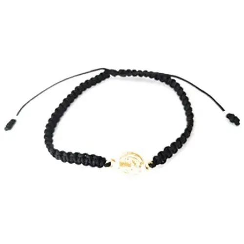 St Benedict Goldtone Medal String Macrame Bracelet, Assorted Colors