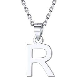 ChicSilver Initial Necklace 925 Sterling Silver Dainty Small Letter Pendant Personalized 26 Alphabet Necklace for Women, 18 Inch Chain (with Gift Box)