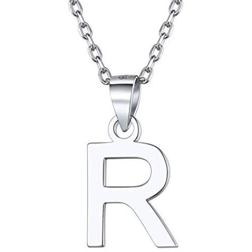 ChicSilver Initial Necklace 925 Sterling Silver Dainty Small Letter Pendant Personalized 26 Alphabet Necklace for Women, 18 Inch Chain (with Gift Box)