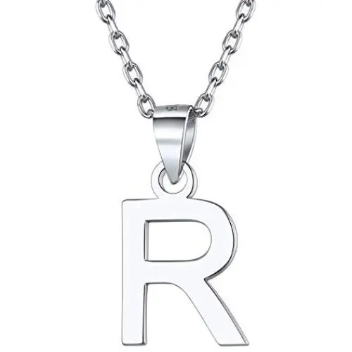 ChicSilver Initial Necklace 925 Sterling Silver Dainty Small Letter Pendant Personalized 26 Alphabet Necklace for Women, 18 Inch Chain (with Gift Box) ChicSilver Initial Necklace 925 Sterling Silver Dainty Small Letter Pendant Personalized 26 Alphabet Necklace for Women, 18 Inch Chain (with Gift Box)