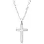 XP Jewelry Mens Sterling Silver Cross Pendant Figaro Chain Necklace Italian Made - 080-3mm - 22'' XP Jewelry Mens Sterling Silver Cross Pendant Figaro Chain Necklace Italian Made - 080-3mm - 22''