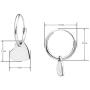 SolidSilver - Sterling Silver Dangle Heart Charm Endless Hoop Earrings | Sterling Silver or Yellow Gold Dipped