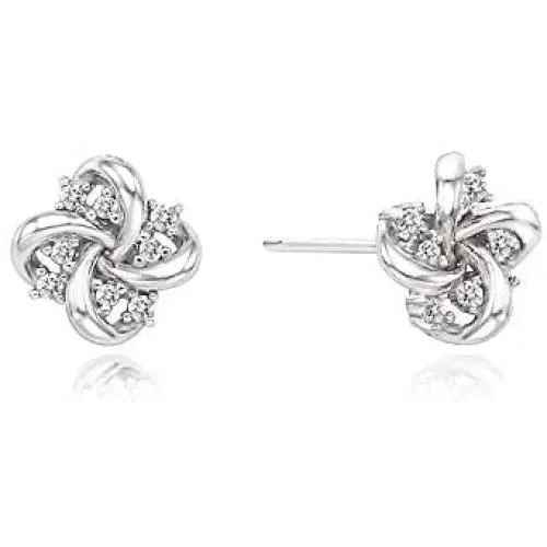 J.RAHEL 925 Sterling Silver Cubic Zirconia Flower Knot Jewelry for Women J.RAHEL 925 Sterling Silver Cubic Zirconia Flower Knot Jewelry for Women