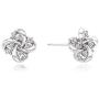 J.RAHEL 925 Sterling Silver Cubic Zirconia Flower Knot Jewelry for Women