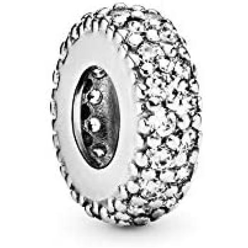 Pandora Jewelry Clear Sparkle Spacer Cubic Zirconia Charm in Sterling Silver