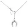 AKTAP Simple Lucky Horseshoe Lariat Y Necklace Stirrup Necklace Love Heart Pendant Necklace Gift for Women Girls