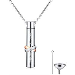 Cat Eye Jewels Pendant Urn Necklace for Humen Ashes Stainless Keepsake Memorial Ash Holder