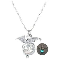 ZMJK Luminous Dragon Pendant Necklace Jewelry Fluorescent Flying Dragon Necklace for Woman Girl