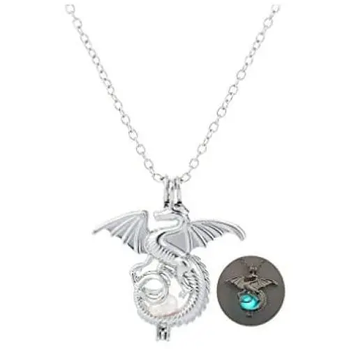 ZMJK Luminous Dragon Pendant Necklace Jewelry Fluorescent Flying Dragon Necklace for Woman Girl ZMJK Luminous Dragon Pendant Necklace Jewelry Fluorescent Flying Dragon Necklace for Woman Girl