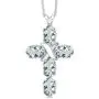 Gem Stone King 925 Sterling Silver Sky Blue Aquamarine Cross Pendant Necklace For Women (2.15 Ct Oval with 18 Inch Chain) Gem Stone King 925 Sterling Silver Sky Blue Aquamarine Cross Pendant Necklace For Women (2.15 Ct Oval with 18 Inch Chain)