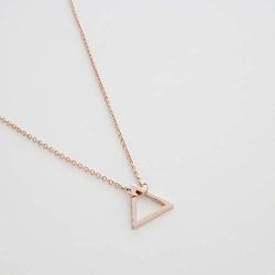 HONEYCAT Outline Triangle Necklace in Gold, Rose Gold or Silver | Minimalist, Delicate Jewelry