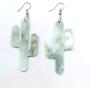 5 pairs Premium Plant leather dangle Earrings Cute colorful Lucky cactus Drop Earringfor Girl Women