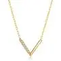 GELIN 14k Solid Gold 0,02 ct Diamond Chevron V Shaped Pendant Chain Necklace for Women, Certified Fine Jewellery, 18 inch GELIN 14k Solid Gold 0,02 ct Diamond Chevron V Shaped Pendant Chain Necklace for Women, Certified Fine Jewellery, 18 inch