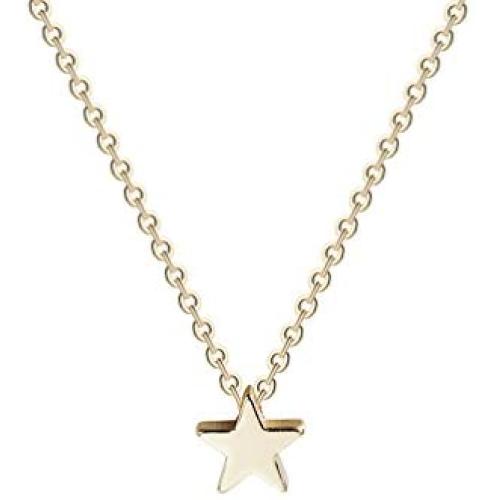 Fettero Tiny Gold Star Choker Necklace 14K Gold Filled Charm Small Star Pendant Necklaces Jewelry for Women