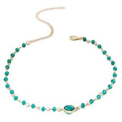 Olbye Rainbow Moonstone Necklace Choker Simple Necklace Personalize Everyday Necklace Jewelry for Women and Girls