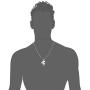 Cupimatch 2 Pieces Stainless Steel Puzzle Matching Pendant Couple Necklace Set with 18'' & 22'' Chain