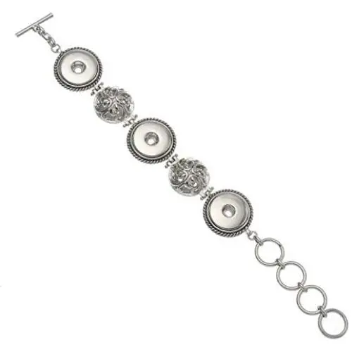 LEGENSTAR Vintage Adjustable Bangles Interchangeable 3 Holes Fit 18-20 mm Snap Button Bracelets for Women DIY Jewelry LEGENSTAR Vintage Adjustable Bangles Interchangeable 3 Holes Fit 18-20 mm Snap Button Bracelets for Women DIY Jewelry