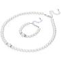 Elegant Cream Simulated Pearl Toddler Girl Necklace and Bracelet Stylish Gift Set (GS-P-C-All)